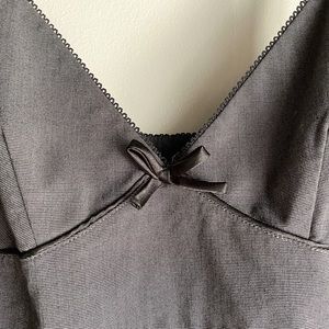 EXPRESS Grey and Black Fitted Coquette Style Mini Dress ( size 6 )